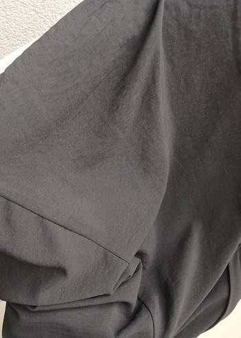 Uzun Siyah aerobin ferace Yüksek Yaka, Salaş Kesim - Görsel 6