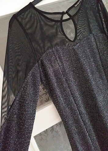 simli balık elbise gece elbisesi - Görsel 3