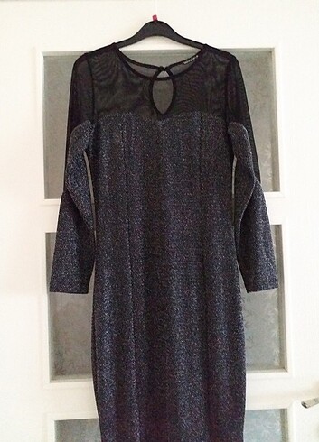 simli balık elbise gece elbisesi - Görsel 5