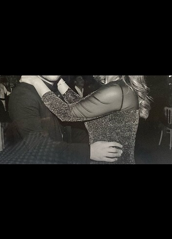 simli balık elbise gece elbisesi - Görsel 9