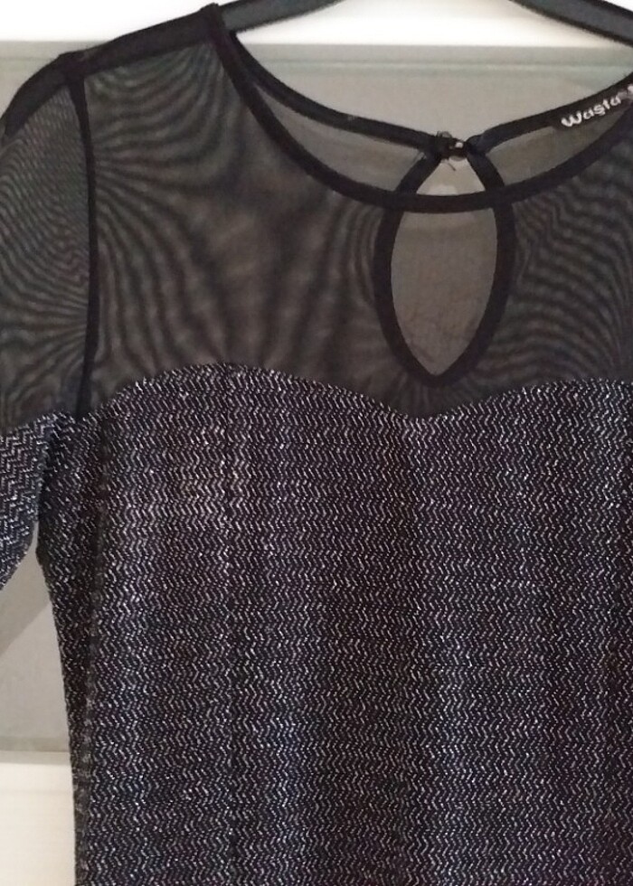 simli balık elbise gece elbisesi - Görsel 2