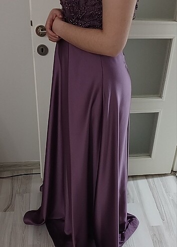 gece elbisesi hiç giyilmedi Sıfır lila rengi - Görsel 7