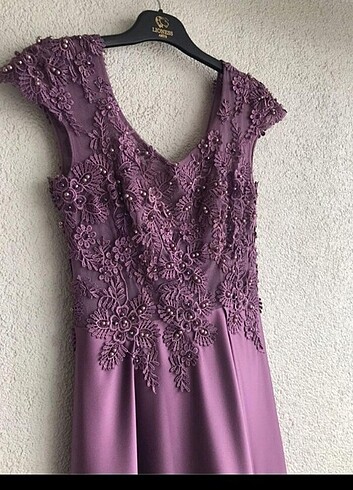 gece elbisesi hiç giyilmedi Sıfır lila rengi - Görsel 9