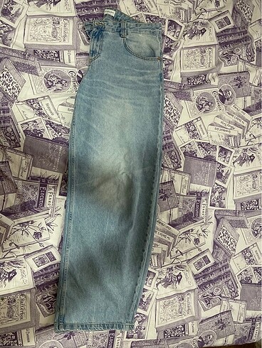 42 Beden mavi Renk bershka balloon fit baggy jeans