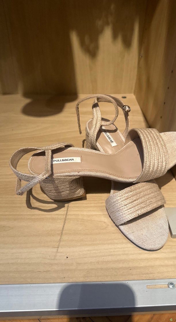 Bej Kadın Dolgu Topuklu Sandalet - Görsel 2