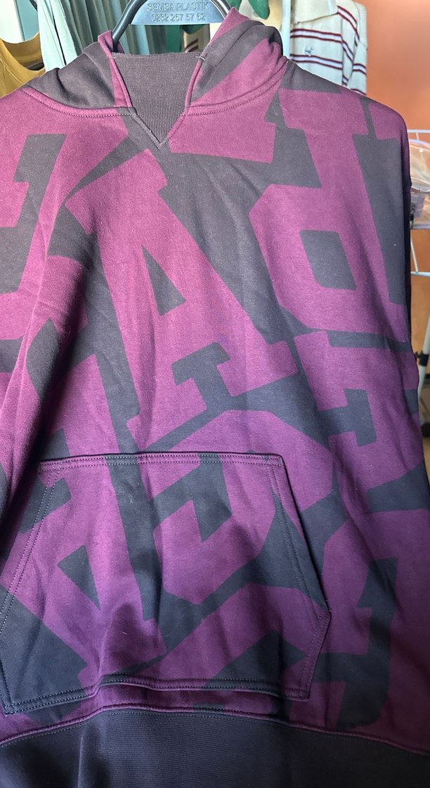 Mor Baskılı GAP Sweatshirt Kapüşonlu - Görsel 2