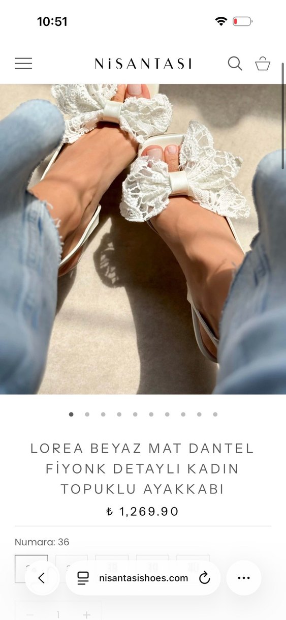 Dantel Detaylı Beyaz Stiletto Gelin Ayakkabısı - Görsel 4