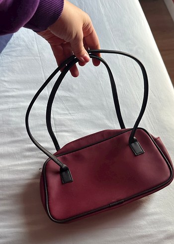 Bordo kol çantası - Görsel 3