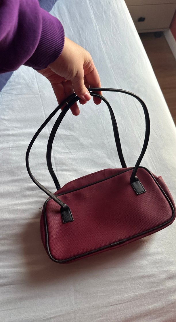 Bordo kol çantası - Görsel 3