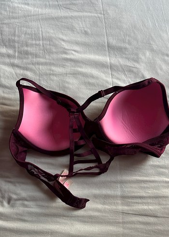 VS Pink Bordo Gotik Desenli Midi Sütyen - Görsel 3