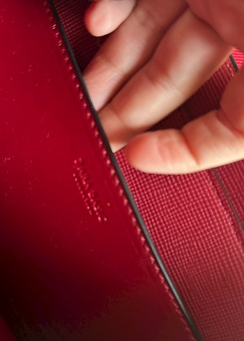 Zara Kırmızı Deri Kadın Sırt Çantası - Görsel 4