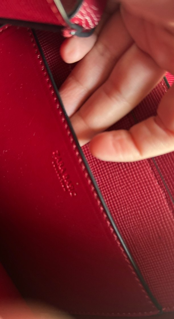 Zara Kırmızı Deri Kadın Sırt Çantası - Görsel 4