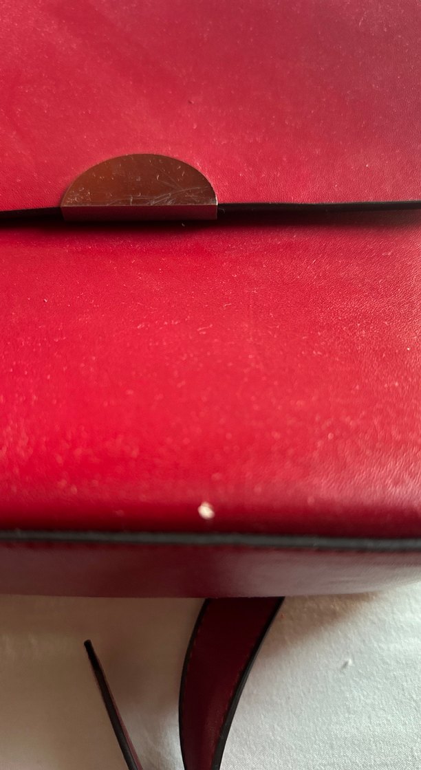 Zara Kırmızı Deri Kadın Sırt Çantası - Görsel 2