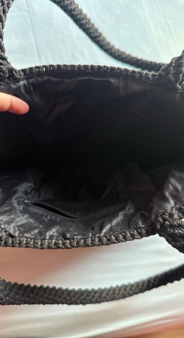 Siyah Örgü Kadın Çanta - Görsel 2