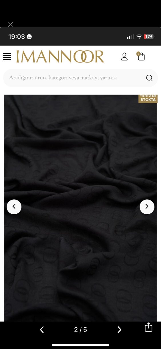 Siyah Drapeli Kadın Şal - Görsel 2