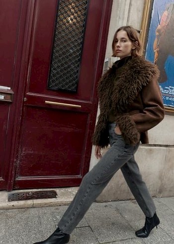 Zw collection çift taraflı suni kürk - Görsel 4