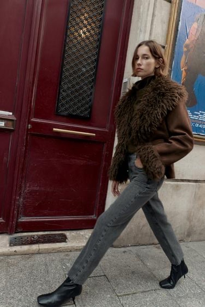 Zw collection çift taraflı suni kürk - Görsel 4