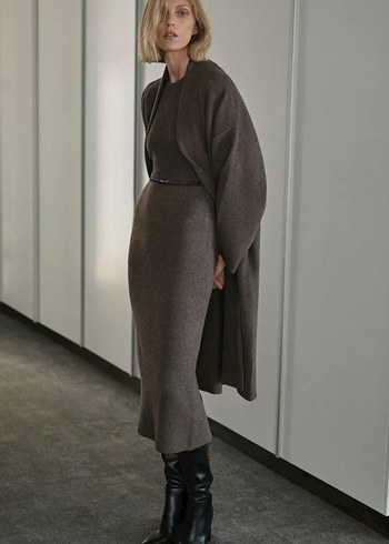 Zara Kadın Siyah Deri Topuklu Çizme - Görsel 3