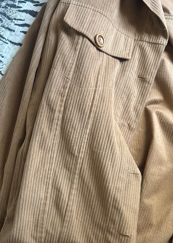 Düğmeli Kahverengi Kadın Gömlek - Görsel 2