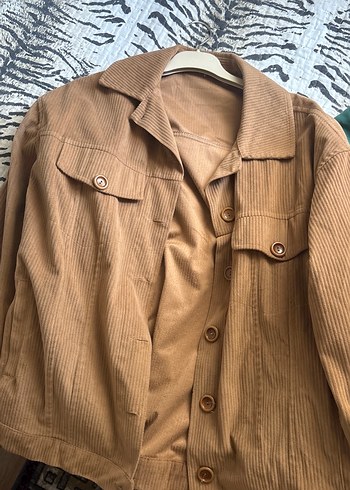 Düğmeli Kahverengi Kadın Gömlek - Görsel 4