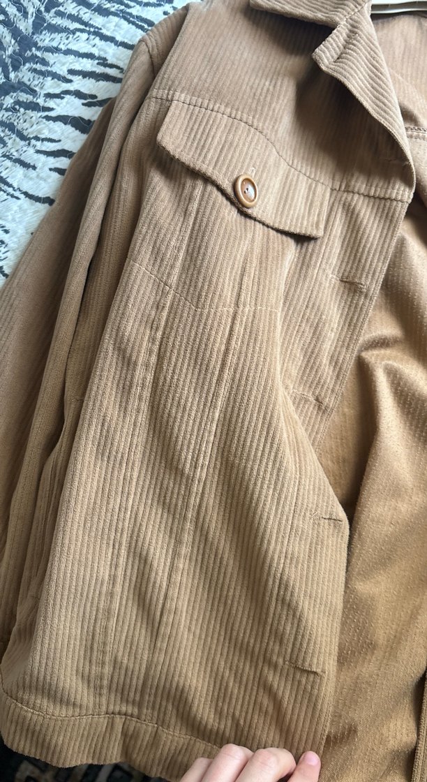 Düğmeli Kahverengi Kadın Gömlek - Görsel 2