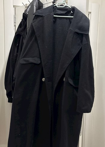 Siyah Uzun Yün Kaban - Görsel 2