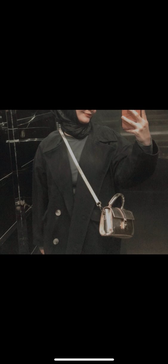 Siyah Uzun Yün Kaban - Görsel 3