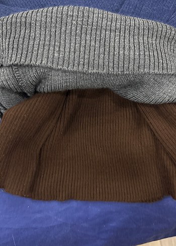 Kadın Lacivert Yüksek Yaka Triko Kazak - Görsel 3