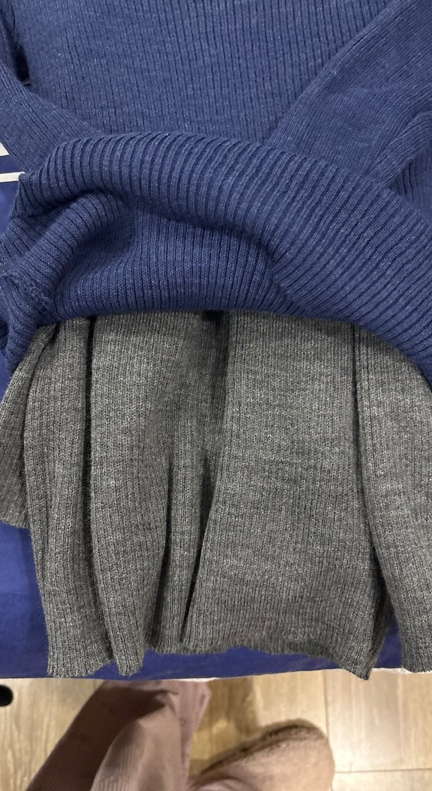 Kadın Lacivert Yüksek Yaka Triko Kazak - Görsel 2