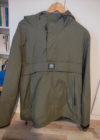 Haki Kapüşonlu Kanguru Mont Pull&Bear
