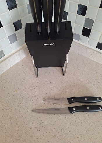 Emsan Siyah Bıçak Seti ve Standı - Görsel 2