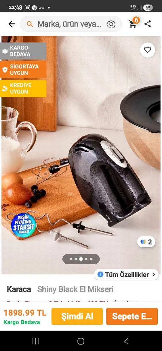 Karaca Siyah El Mikseri - Görsel 4