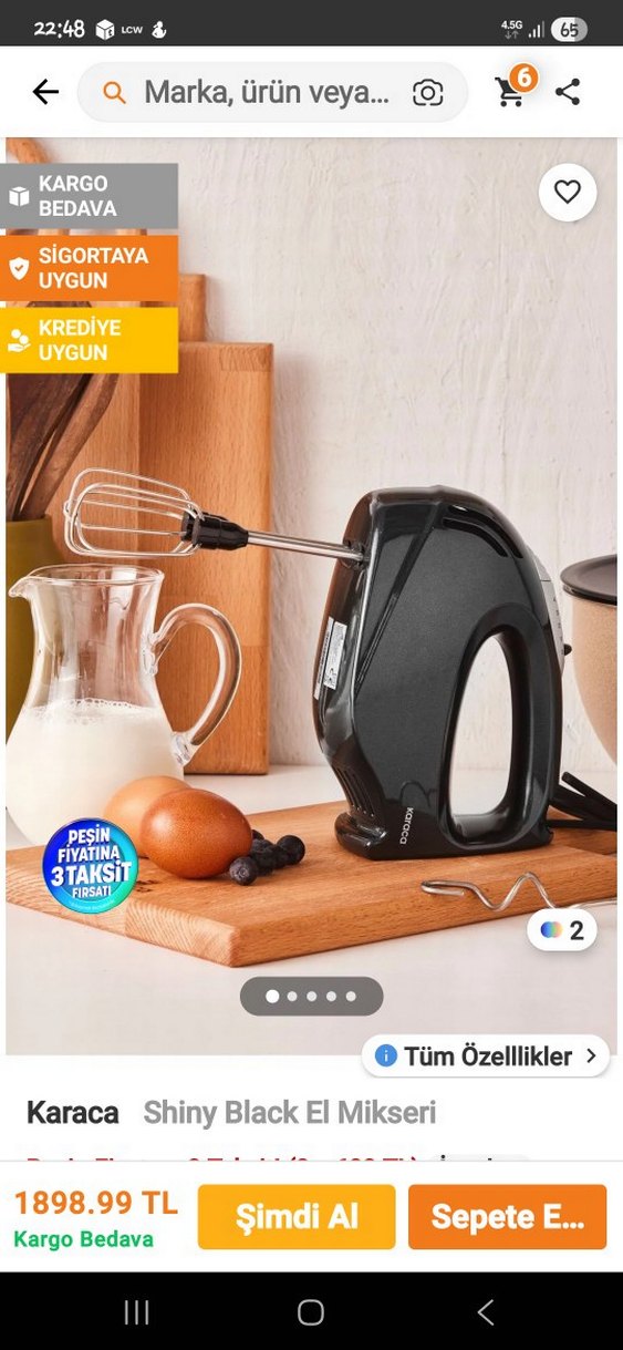 Karaca Siyah El Mikseri - Görsel 5