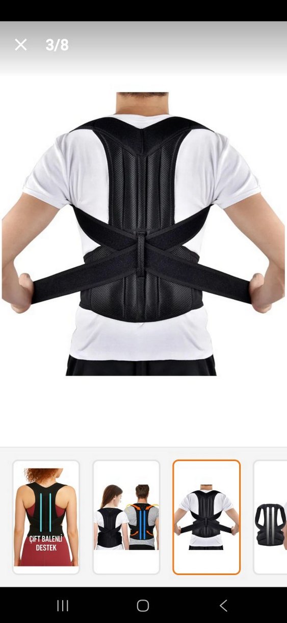 Siyah Destekleyici Bel fıtığı Korsesi - Görsel 3