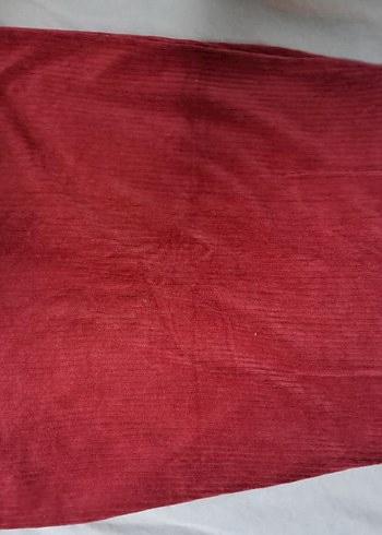 Kırmızı Fermuarlı Mini Etek - Görsel 2