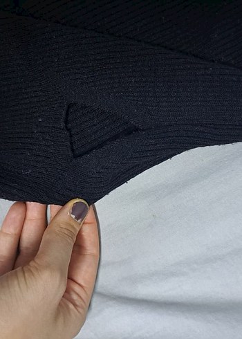 Kadın Siyah Basic Kazak - Görsel 2