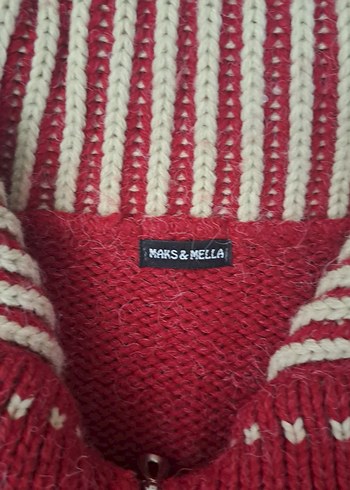 Kırmızı Örgü Hırka - Görsel 2