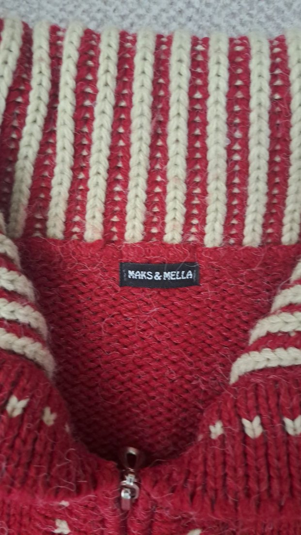 Kırmızı Örgü Hırka - Görsel 2