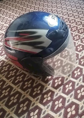 Mavi Baskılı BST Motosiklet Kaskı - Görsel 2