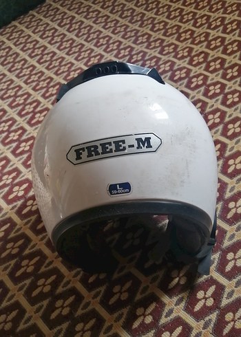 Beyaz Baskılı Biker Motosiklet Kaskı - Görsel 6