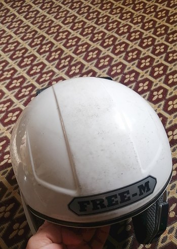 Beyaz Baskılı Biker Motosiklet Kaskı - Görsel 2