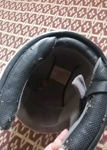 Beyaz Baskılı Biker Motosiklet Kaskı - Görsel 5