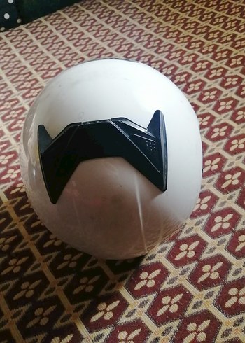 Beyaz Baskılı Biker Motosiklet Kaskı - Görsel 7