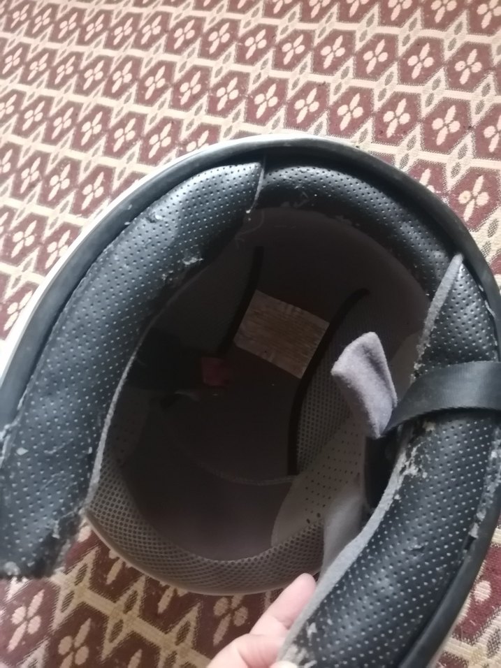 Beyaz Baskılı Biker Motosiklet Kaskı - Görsel 5