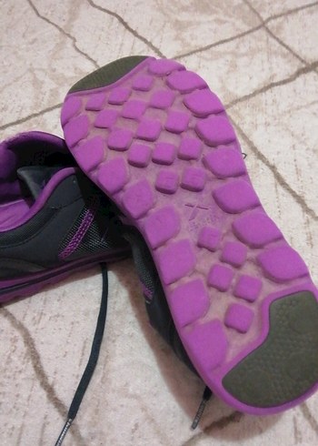 Mor Siyah Bağcıklı Spor Kadın Spor Ayakkabısı - Görsel 5