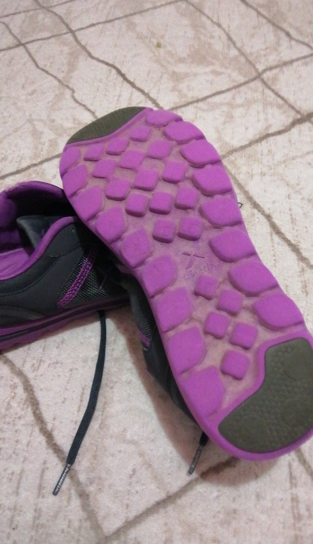 Mor Siyah Bağcıklı Spor Kadın Spor Ayakkabısı - Görsel 5