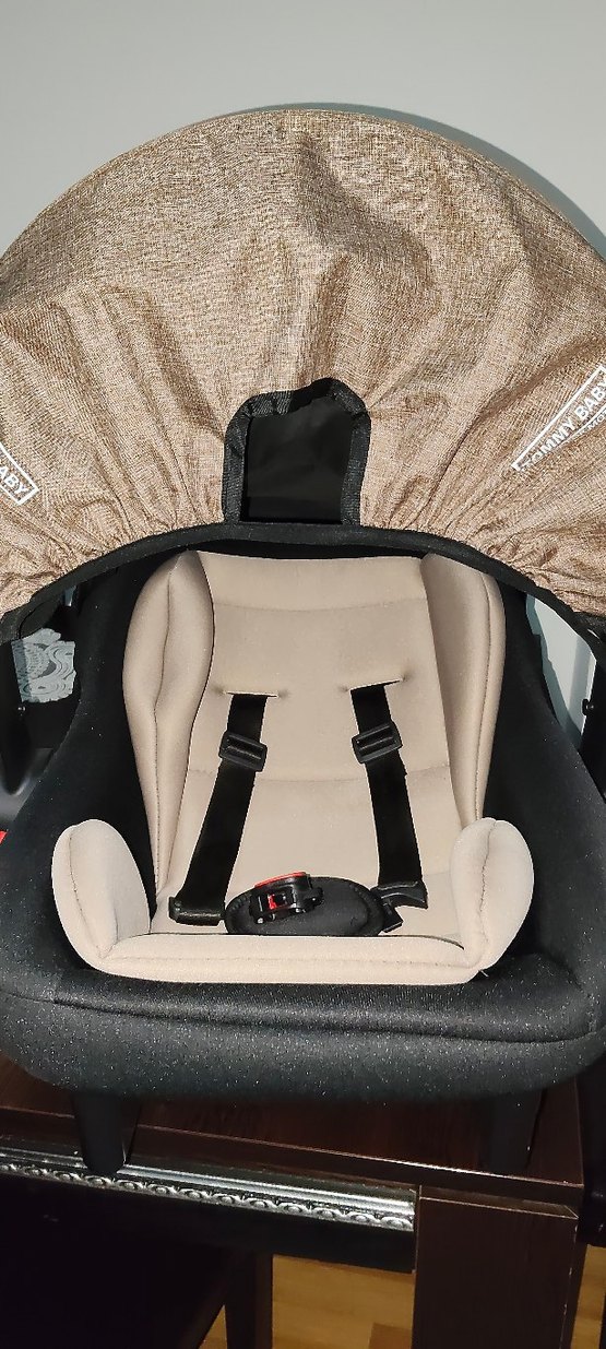 Bej ve Gri Bebek Araba Koltuğu - Görsel 2