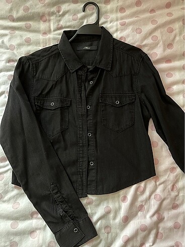 Mavi Jeans Mavi siyah ince kot gömlek