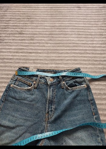 s Beden gri Renk Gri Midi Boy, Bol Kesim Kadın Kot Pantolon