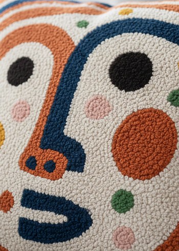 Bohem Tarzı Nakışlı Renkli Dekoratif Yastık - Görsel 2